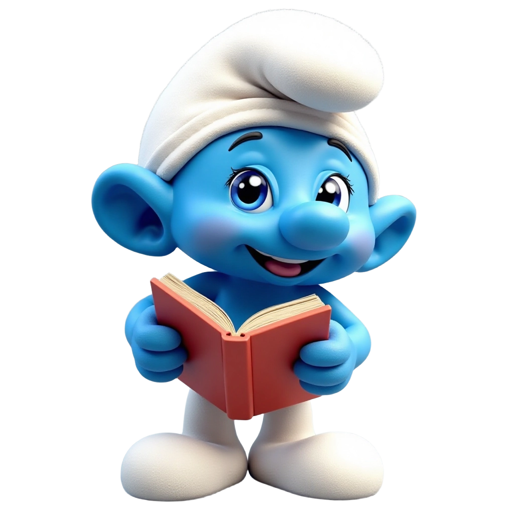 Smurf Reading a Book